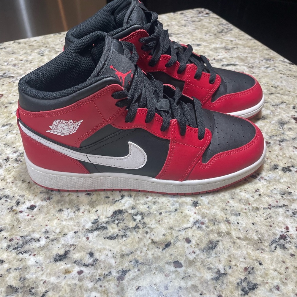 Nike Red and Black Jordan 1 mids
